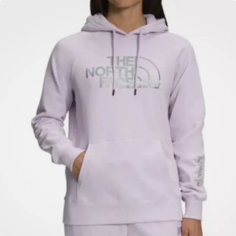 The North Face Lavender Logo Hoodie Sweatshirt